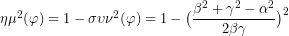 \eta\mu^2(\varphi)=1-\sigma\upsilon\nu^2(\varphi)=1-\big(\dfrac{\beta^2+\gamma^2-\alpha^2}{2\beta\gamma}\big)^2