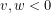 v,w<0