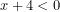 x+4<0