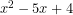 x^2-5x+4